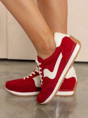 DOLCE VITA Suede B.ntcd Mesh Crimson Sneakers